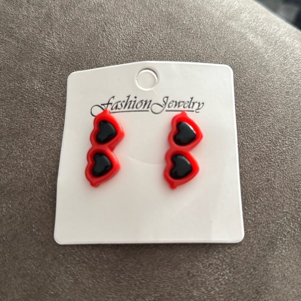 Handmade cute earrings mini kawaii food candy animal - RED SUNGLASSES​